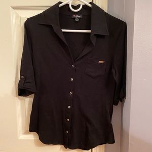 GUESS black button down shirt